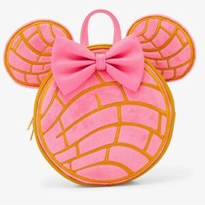 Loungefly Disney Minnie Mouse Concha Ears Convertible Mini Backpack NWT​